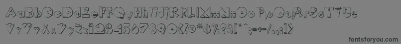 RimrockRegular-Schriftart – Schwarze Schriften auf grauem Hintergrund