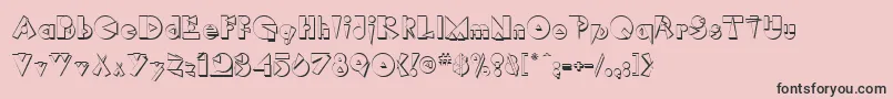 RimrockRegular Font – Black Fonts on Pink Background