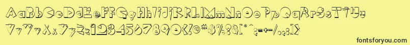 RimrockRegular Font – Black Fonts on Yellow Background