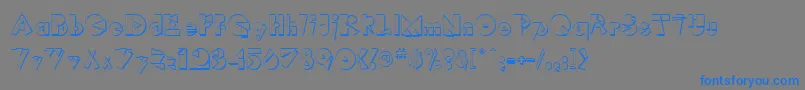 RimrockRegular Font – Blue Fonts on Gray Background