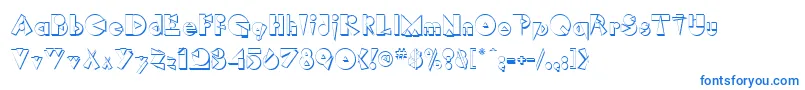 RimrockRegular Font – Blue Fonts on White Background