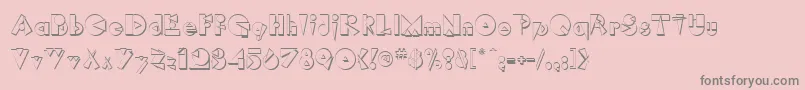 RimrockRegular Font – Gray Fonts on Pink Background