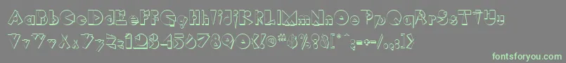 RimrockRegular Font – Green Fonts on Gray Background