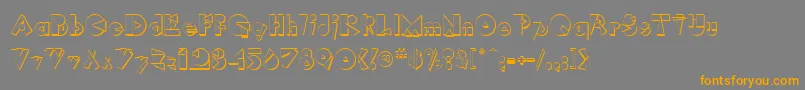 RimrockRegular Font – Orange Fonts on Gray Background