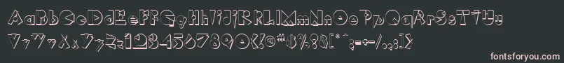 RimrockRegular Font – Pink Fonts on Black Background