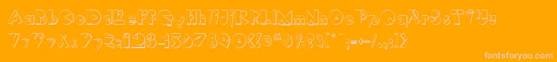 RimrockRegular Font – Pink Fonts on Orange Background