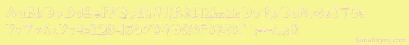 RimrockRegular Font – Pink Fonts on Yellow Background