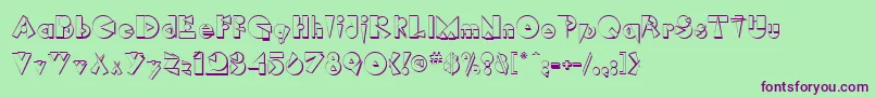 RimrockRegular Font – Purple Fonts on Green Background