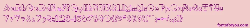 RimrockRegular Font – Purple Fonts on Pink Background