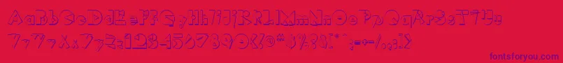 RimrockRegular Font – Purple Fonts on Red Background