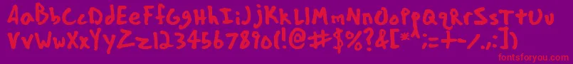 Ianfont Font – Red Fonts on Purple Background