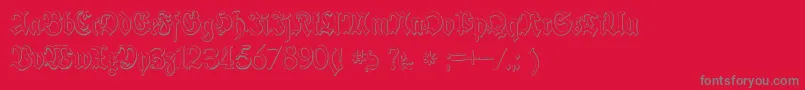 SchneiderBuchDeutschBeveledFree Font – Gray Fonts on Red Background