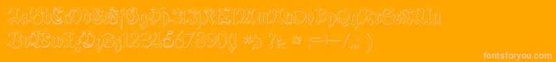 SchneiderBuchDeutschBeveledFree Font – Pink Fonts on Orange Background