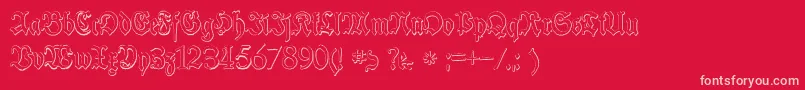 SchneiderBuchDeutschBeveledFree Font – Pink Fonts on Red Background