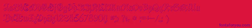 SchneiderBuchDeutschBeveledFree Font – Purple Fonts on Red Background