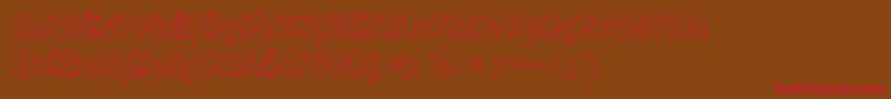 SchneiderBuchDeutschBeveledFree Font – Red Fonts on Brown Background