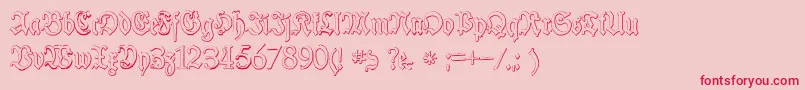 SchneiderBuchDeutschBeveledFree Font – Red Fonts on Pink Background