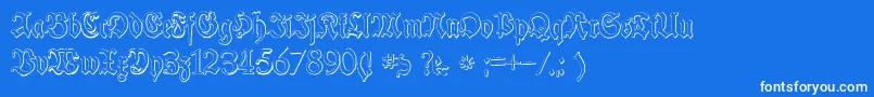 SchneiderBuchDeutschBeveledFree Font – White Fonts on Blue Background