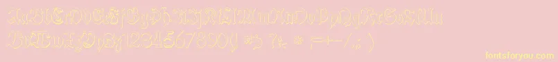 SchneiderBuchDeutschBeveledFree Font – Yellow Fonts on Pink Background
