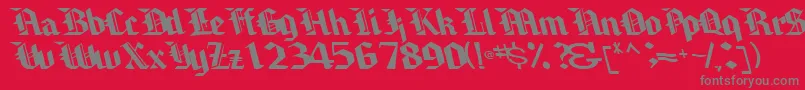 Brawnyarmslight99RegularTtcon Font – Gray Fonts on Red Background