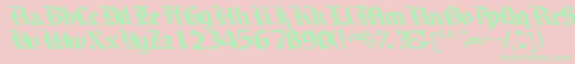 Brawnyarmslight99RegularTtcon Font – Green Fonts on Pink Background