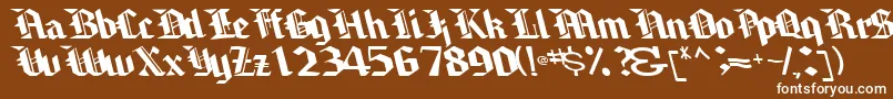 Brawnyarmslight99RegularTtcon Font – White Fonts on Brown Background