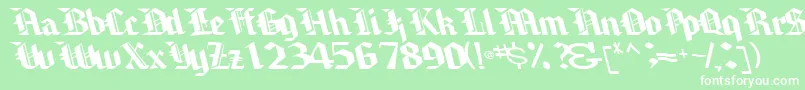 Brawnyarmslight99RegularTtcon Font – White Fonts on Green Background