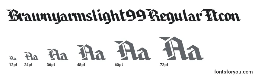 Brawnyarmslight99RegularTtcon Font Sizes