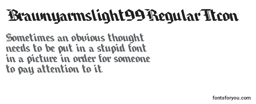 Brawnyarmslight99RegularTtcon Font