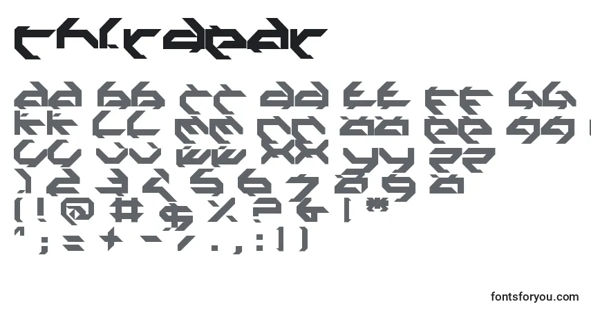 Czcionka Thirdpar – alfabet, cyfry, specjalne znaki