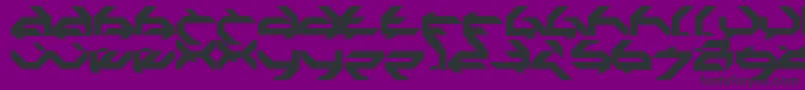 フォントThirdpar – 紫の背景に黒い文字