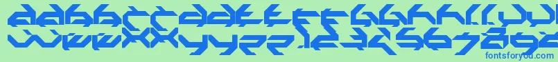 フォントThirdpar – 青い文字は緑の背景です。