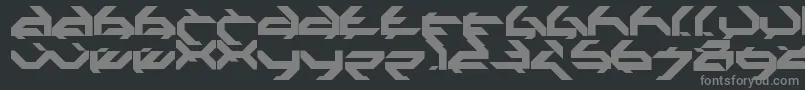 フォントThirdpar – 黒い背景に灰色の文字