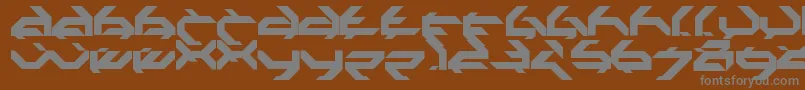 フォントThirdpar – 茶色の背景に灰色の文字