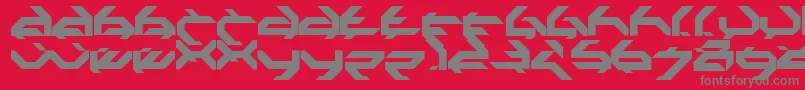Thirdpar Font – Gray Fonts on Red Background