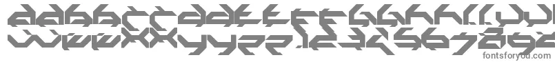 フォントThirdpar – 白い背景に灰色の文字
