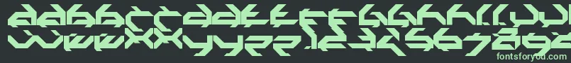 フォントThirdpar – 黒い背景に緑の文字