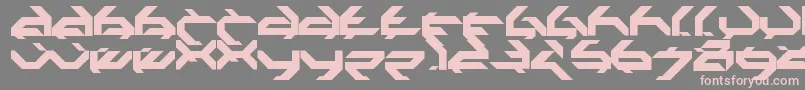 フォントThirdpar – 灰色の背景にピンクのフォント