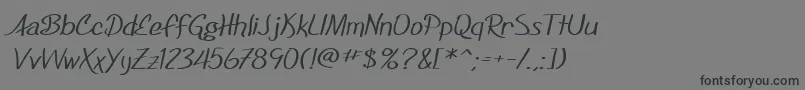 SfFoxboroScriptExtended Font – Black Fonts on Gray Background