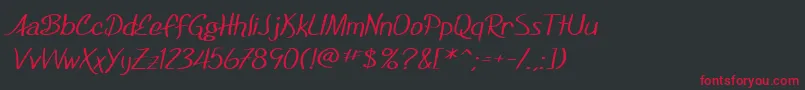 SfFoxboroScriptExtended Font – Red Fonts on Black Background