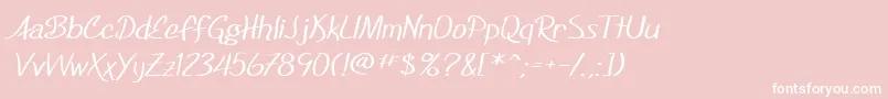 SfFoxboroScriptExtended Font – White Fonts on Pink Background