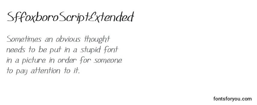 SfFoxboroScriptExtended Font