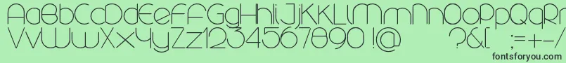 Rounded-fontti – mustat fontit vihreällä taustalla