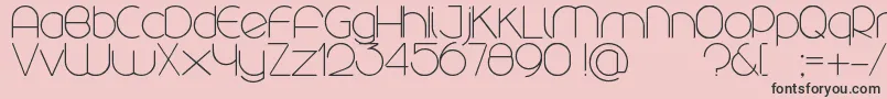 Rounded Font – Black Fonts on Pink Background