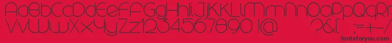 Rounded Font – Black Fonts on Red Background
