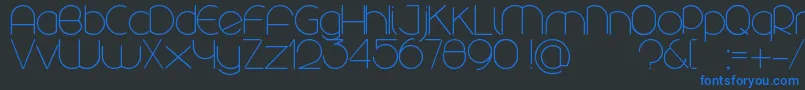 Rounded Font – Blue Fonts on Black Background