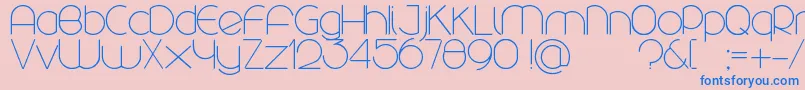 Rounded Font – Blue Fonts on Pink Background