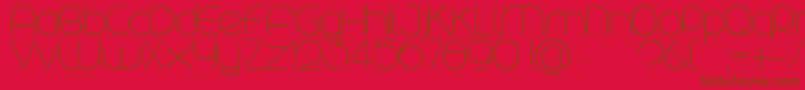 Rounded Font – Brown Fonts on Red Background