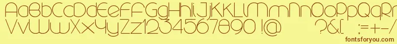 Rounded Font – Brown Fonts on Yellow Background