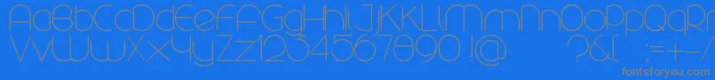 Rounded Font – Gray Fonts on Blue Background